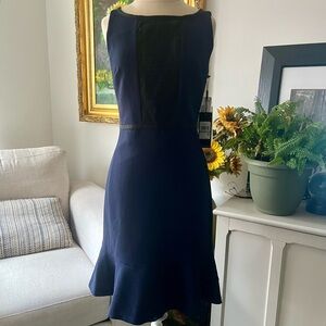 🎉New Karl Lagerfeld Paris Beautiful NavyBlue  Sleeveless Dress